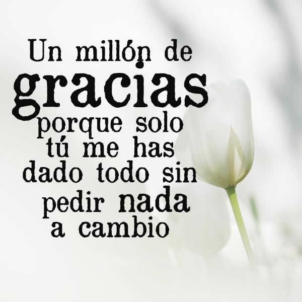 Frases de un millon de gracias | Alos80.com